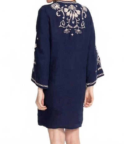 Johnny Was - Danika Kimono Sleeve Relaxed Dress. Blue Night