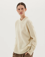 Cloth & Co classic crew jumper. Winter white.