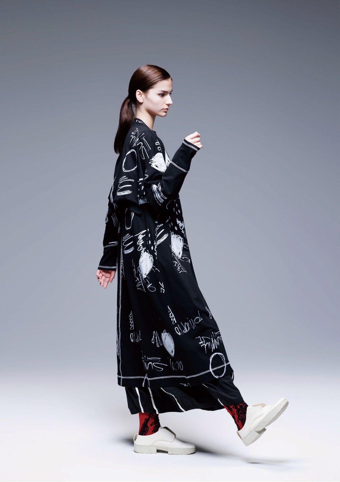 Moyuru - Shisho Skirt 633. Black/White.