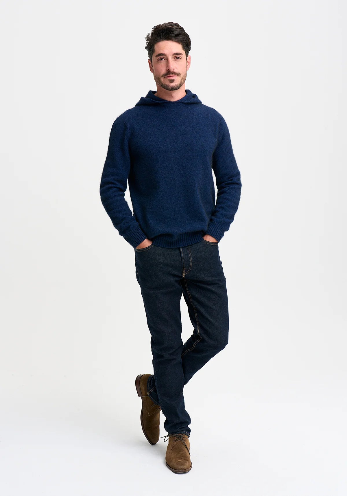 Merino Mink - Giles hoodie. Zephyr.