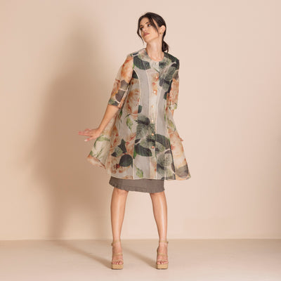 Megan Salmon - Roses Organza Dress Coat.