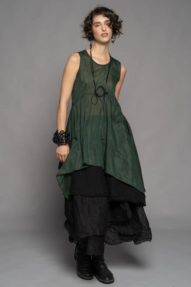 Dogstar - Yuki Drape Tunic. Pine.