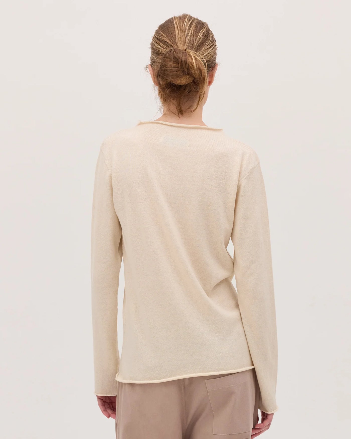 Cloth &  Co - Funnel Neck Top. Vanilla