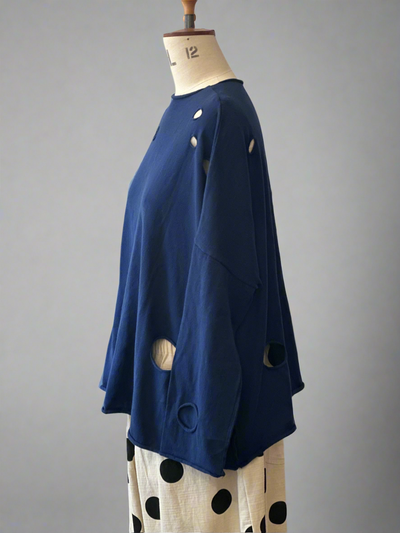 La Vaca Loca - Arena Knitted Top. BLUE.