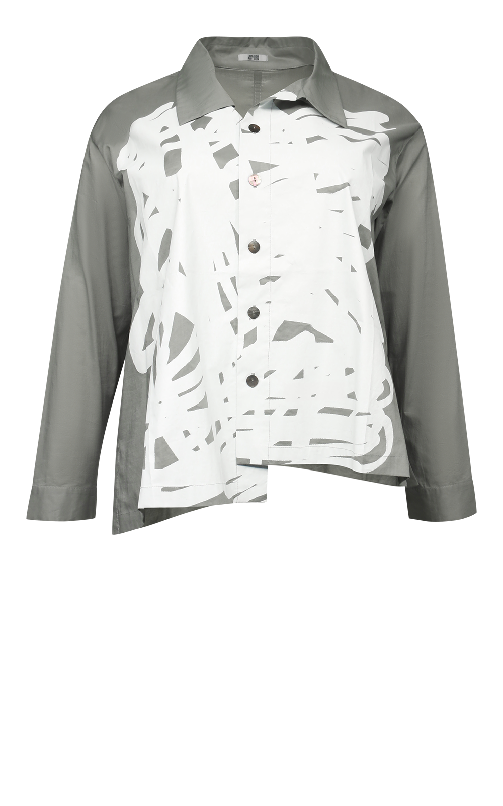 Moyuru - Osaka Gesture Shirt 417. Grey/White.