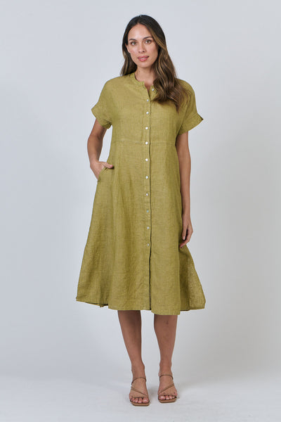 Naturals GA612 A line dress. Bamboo.