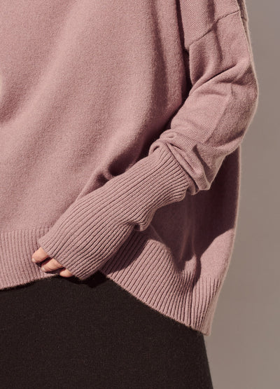 Cashmerism - Relaxed Roll neck. Clay.