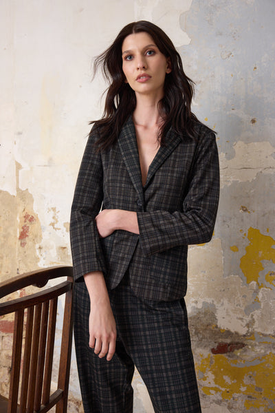 Vale and Ward - Cooper Jacket. Teal Check.