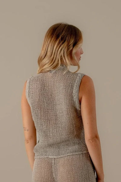 La Bottega Di Brunella - Gilet Amuleto Tela Country. Grano.