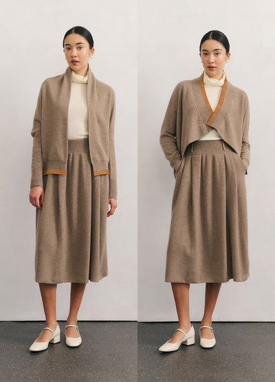 Cashmerism - Upside down cardi. Shitake.