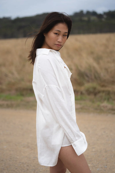 Lilly Pilly Kirra Linen Shirt - Ivory