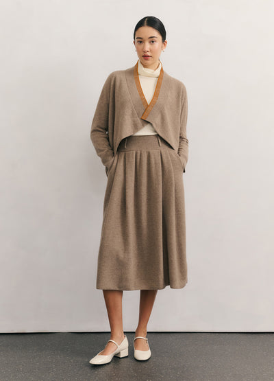 Cashmerism - Upside down cardi. Shitake.