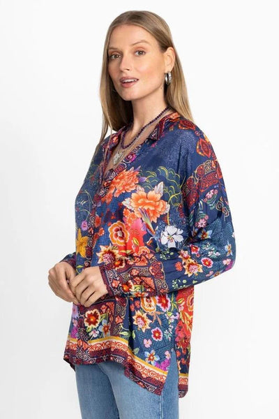 Johnny Was - Audrey oversized blouse. Dreamer blue.