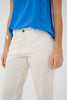 CREAM - Berta Capri Twill Coco Fit. Snow White.