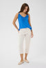 CREAM - Berta Capri Twill Coco Fit. Snow White.