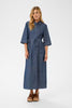 CREAM - Agate Denim Dress. Rossland Pinstriped Denim.