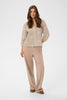 CREAM - Korey Blouse. Brown White Stripe.