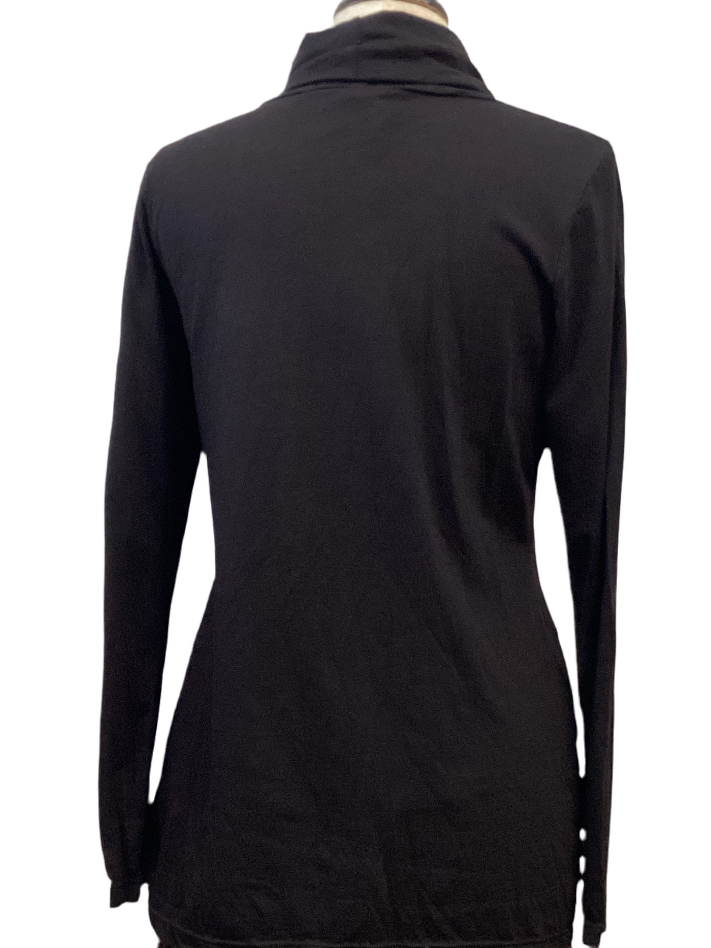Valia V Merino High Neck Jumper - Black