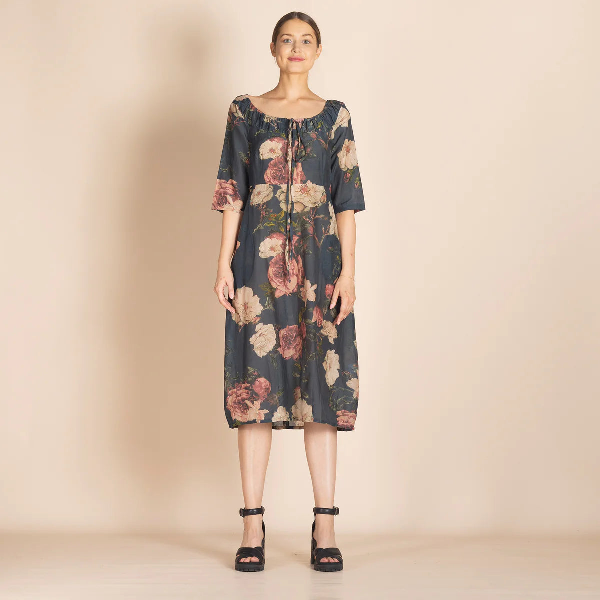 Megan Salmon - Charlotte dress. Roses
