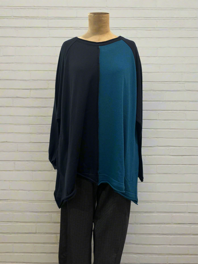 Vale and Ward - Mackenzie Knit. Navy/Teal.