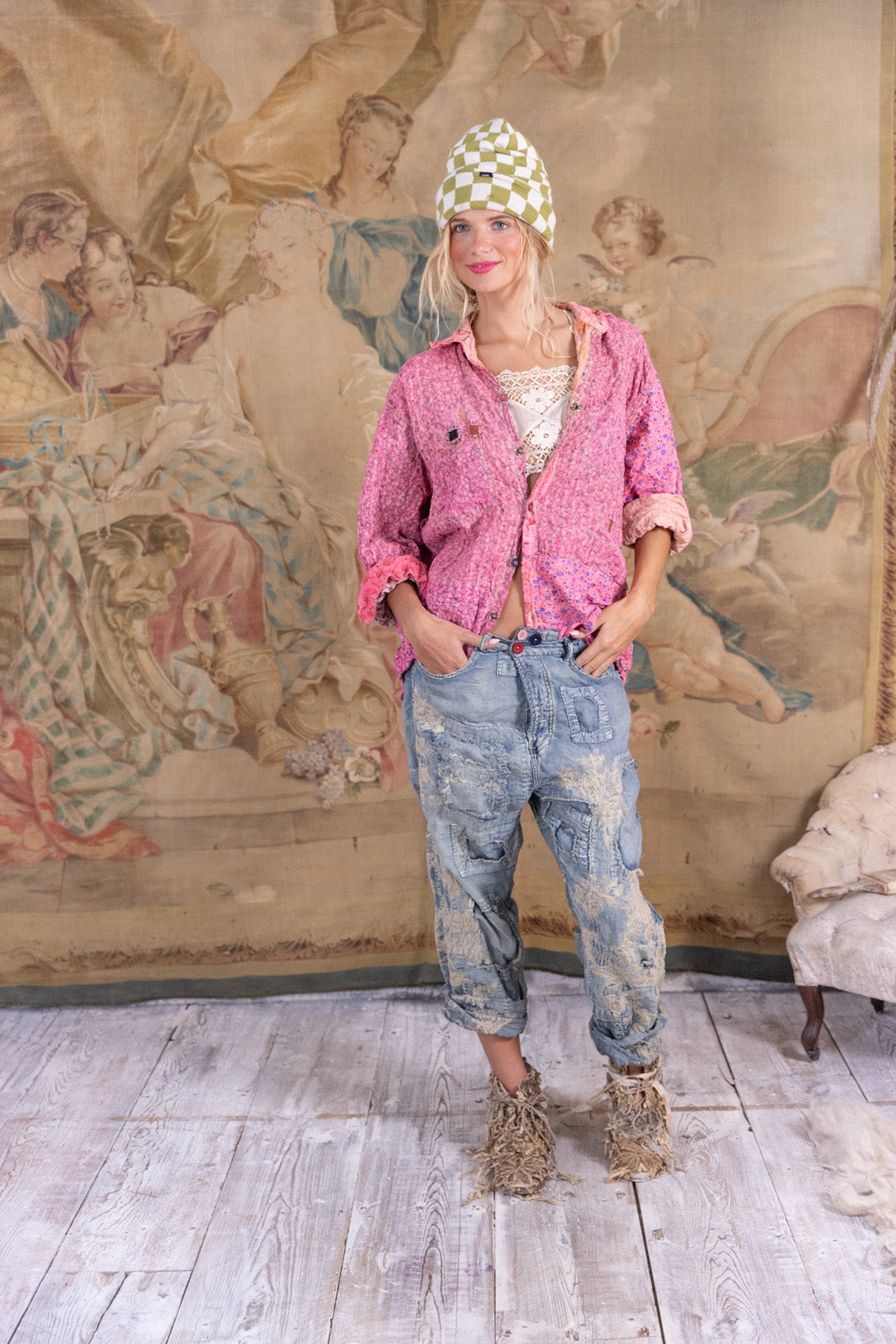 Magnolia Pearl - Quilted Floral BF Shirt LA Tuna