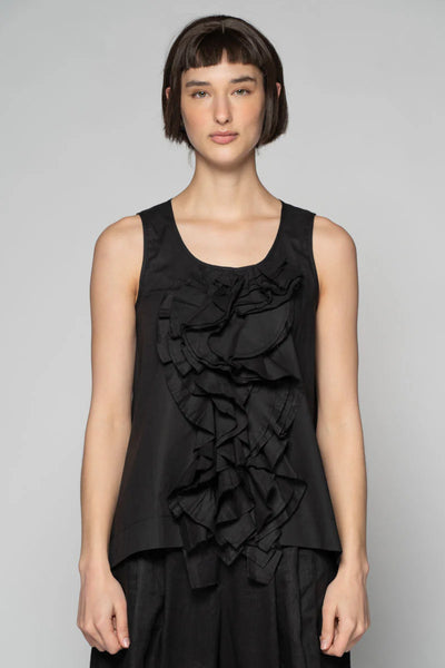 Dogstar - Kiki frill top. Black.