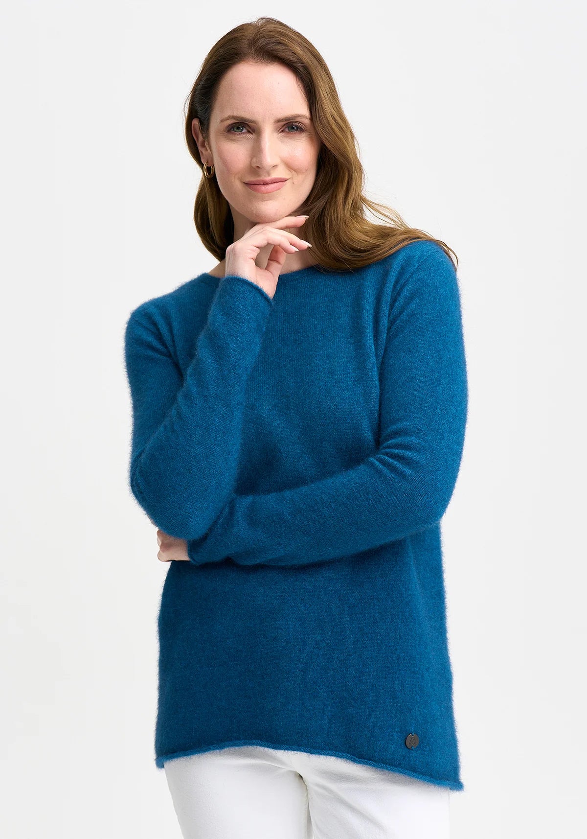 Merino Mink - Essential Sweater. Aegean.