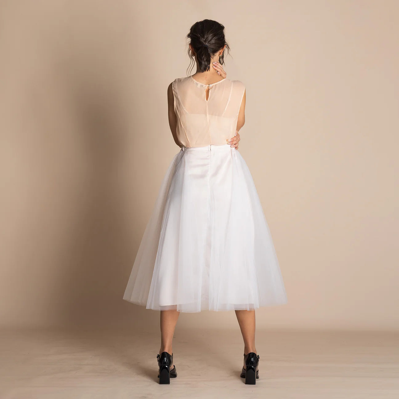 Megan Salmon - circle tutu. Ivory/Bush