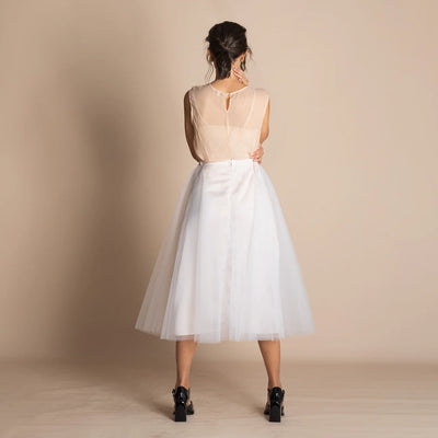 Megan Salmon - circle tutu. Ivory/Bush