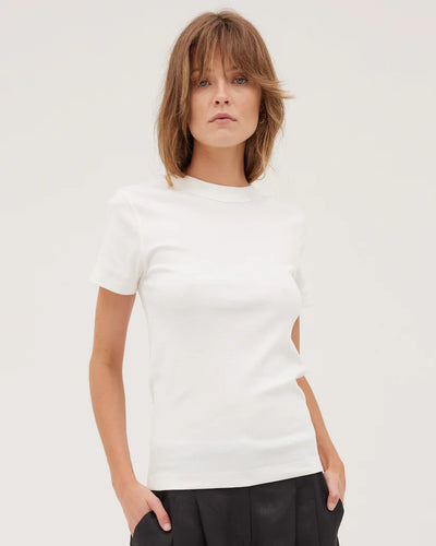 Cloth & Co - Ribbed tee. White