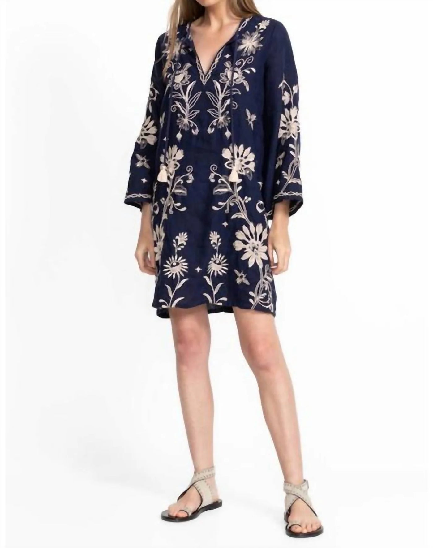 Johnny Was - Danika Kimono Sleeve Relaxed Dress. Blue Night