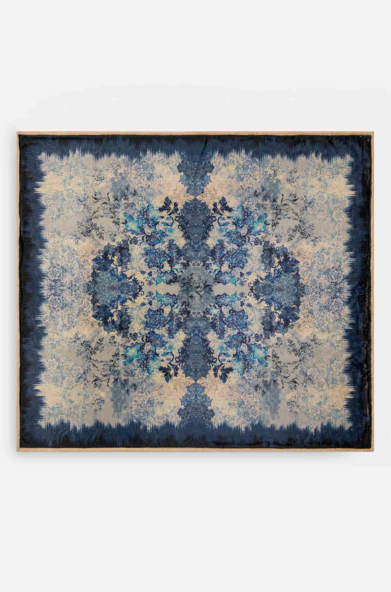 Johnny Was - Laurel canyon cozy blanket. Denim Lace.