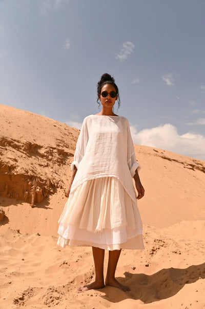 MegByDesign. St Barts top. White