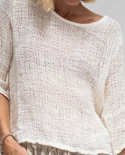 La Bottega Di Brunella - Top Maat Campagna. Latte. WHITE