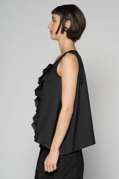 Dogstar - Kiki frill top. Black.
