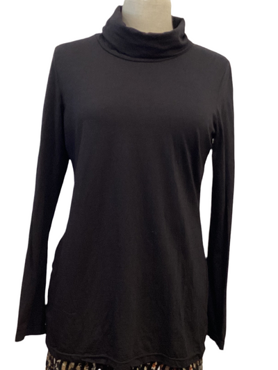 Valia V Merino High Neck Jumper - Black