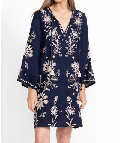 Johnny Was - Danika Kimono Sleeve Relaxed Dress. Blue Night