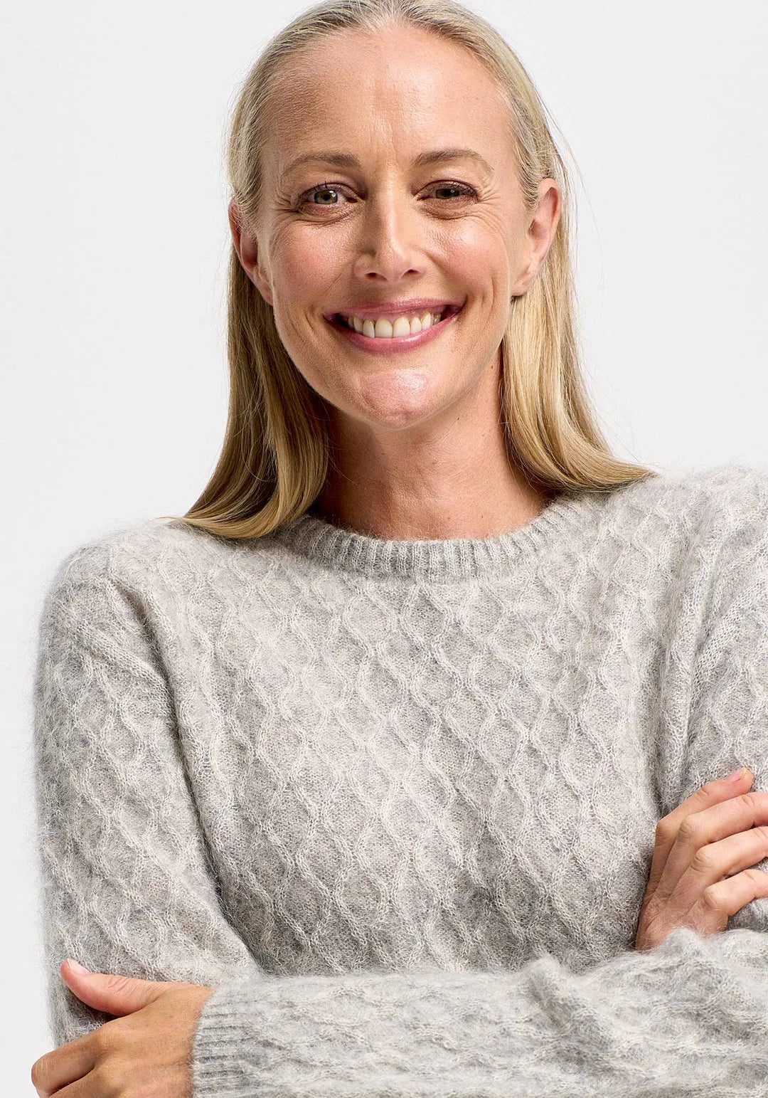 Merino Mink - Isla sweater. Ice.
