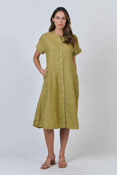 Naturals GA612 A line dress. Bamboo.