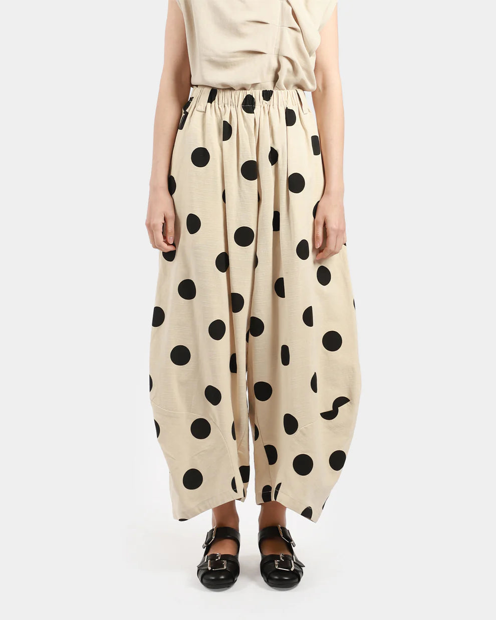 Moyuru - Pants 643. Natural/Black.