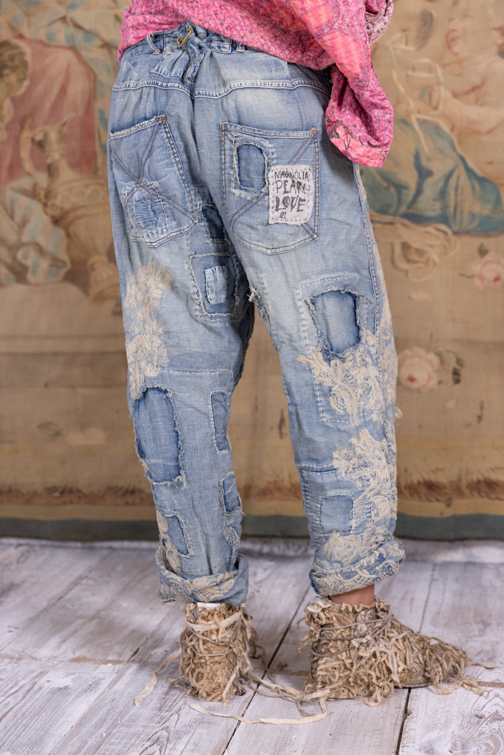 Magnolia Pearl - Lace Embroidered Miner Denims