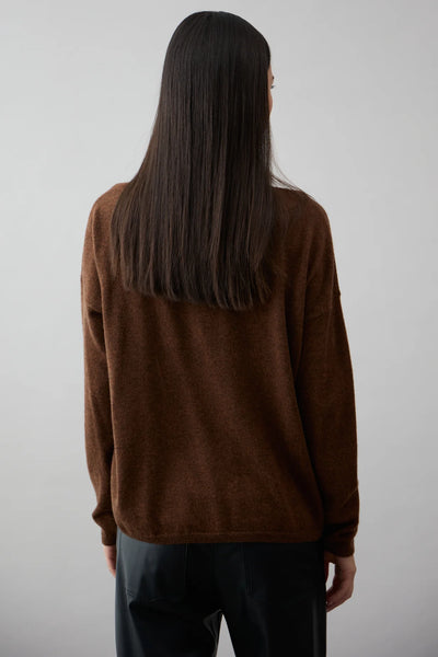 Mia Fratino - Sloane Mockneck Sweater. Umber.