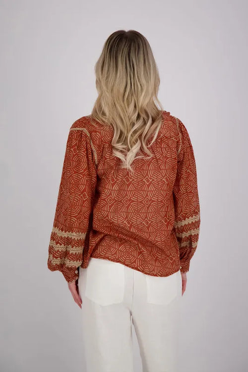 Maison Hotel - Akua Blouse. Papaya.