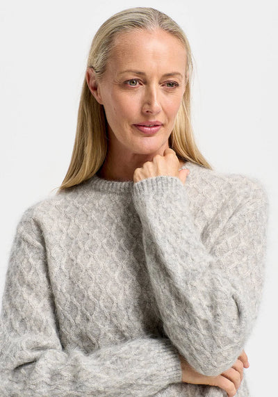 Merino Mink - Isla sweater. Ice.