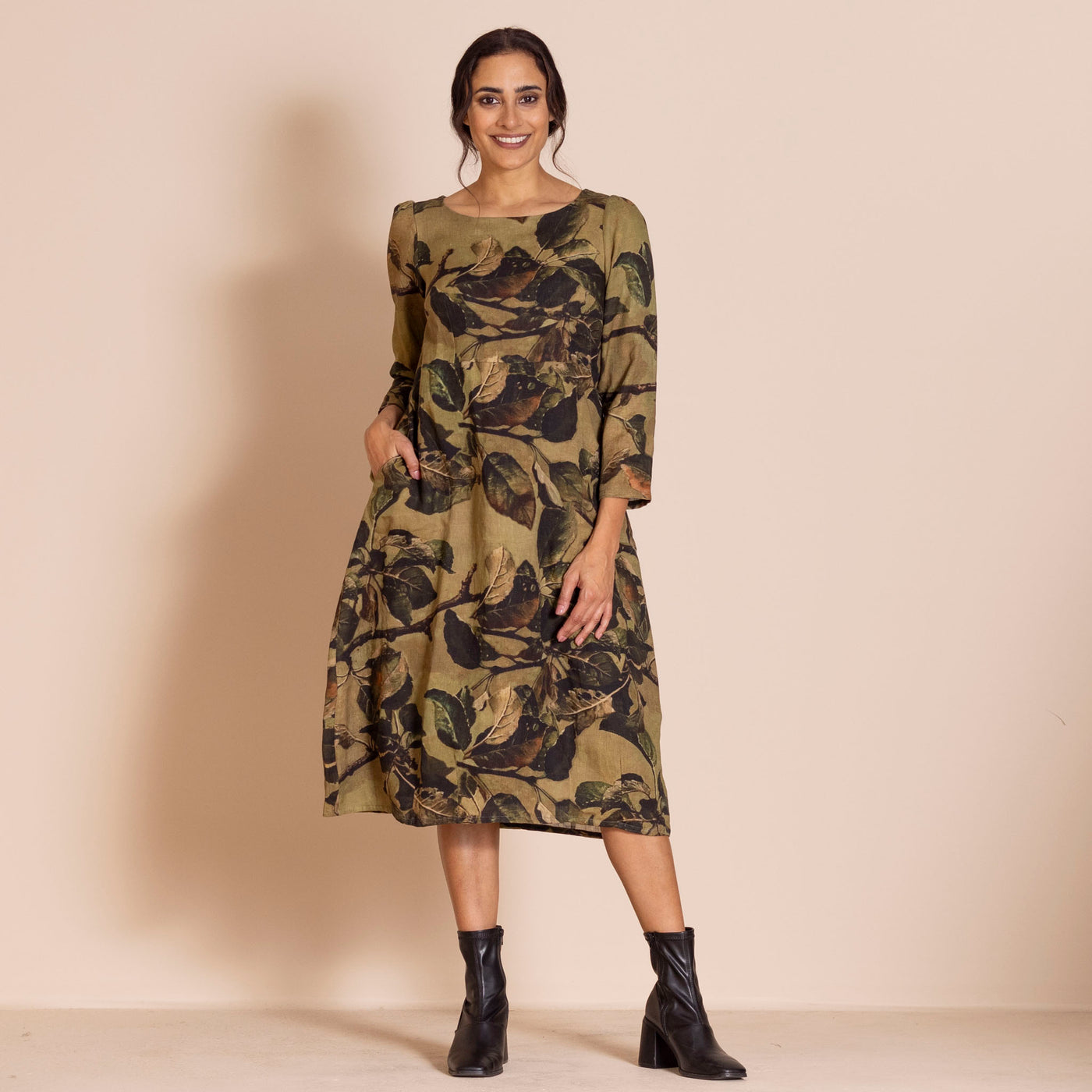 Megan Salmon - Apple Leaves Romance Dress.  Apple Leaves