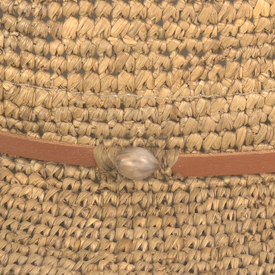 Made In Mada - Aziz Hat Tan Leather & Braided. Natural.