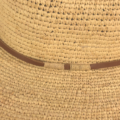 Made In Mada - Aziz Hat Tan Leather & Braided. Natural.