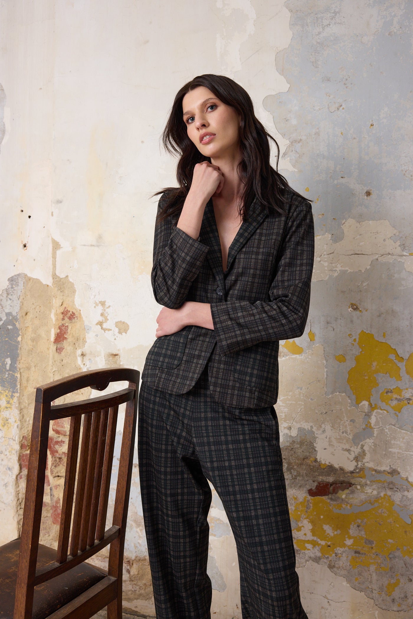 Vale and Ward - Cooper Jacket. Teal Check.