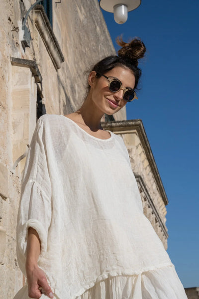 MegByDesign. St Barts top. White