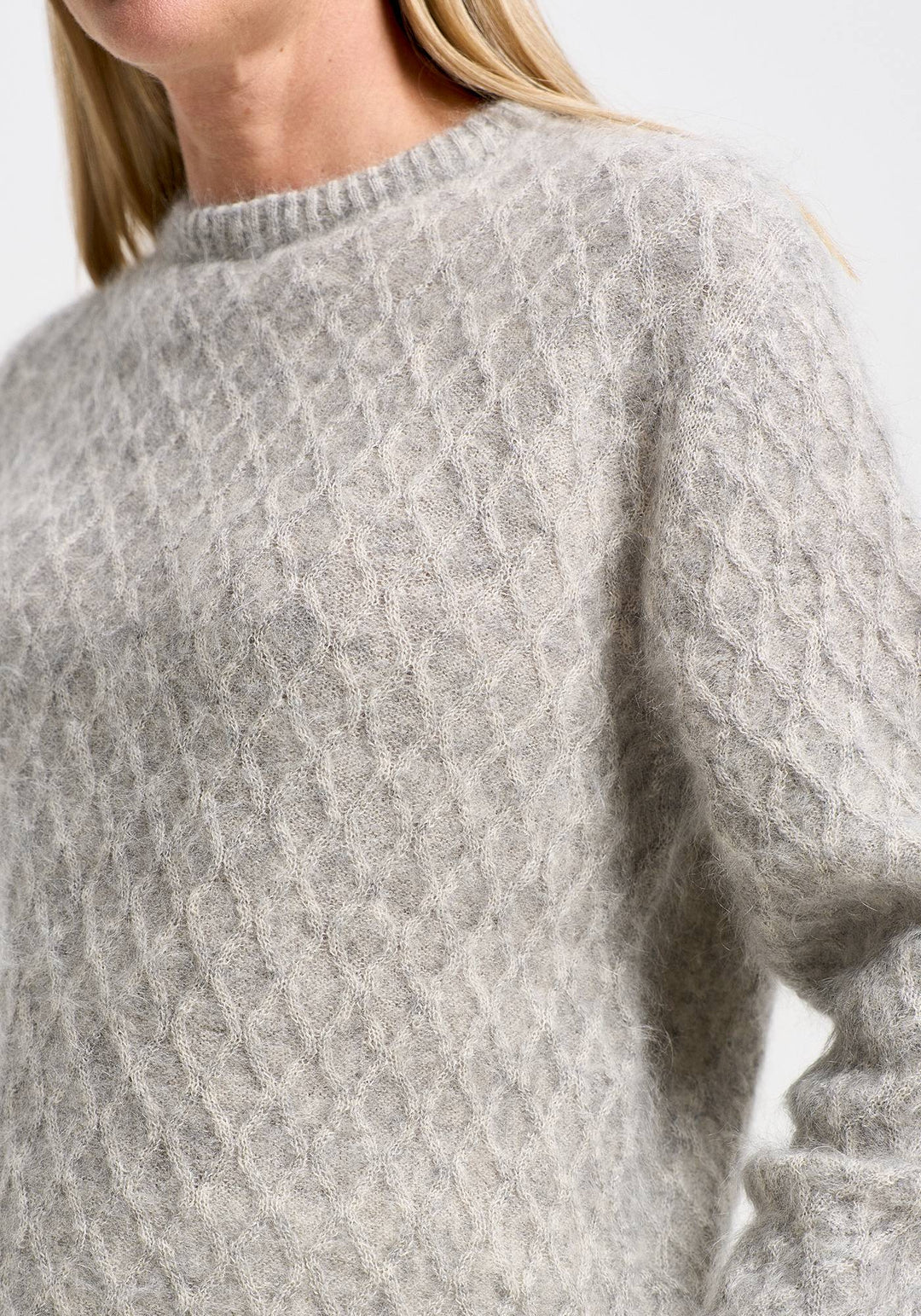 Merino Mink - Isla sweater. Ice.
